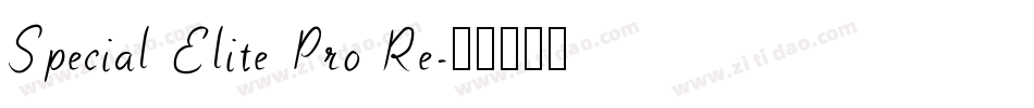 Special Elite Pro Re字体转换